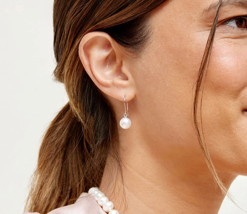 White Akoya Pearl Linda Earrings