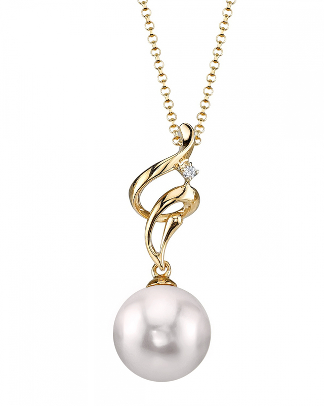 Akoya Pearl & Diamond Aria Pendant - Secondary Image