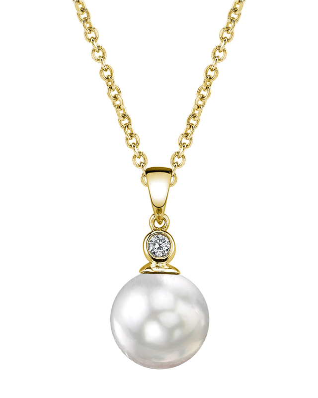 South Sea Pearl & Diamond Michelle Pendant - Third Image