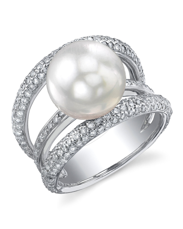 South Sea Pearl & Diamond Eternity Ring