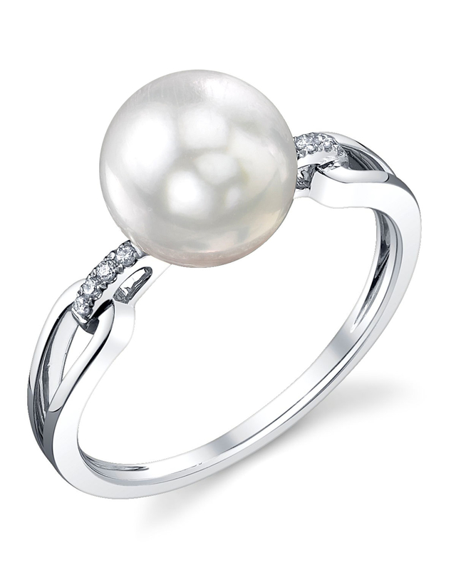 South Sea Pearl & Diamond Holly Ring