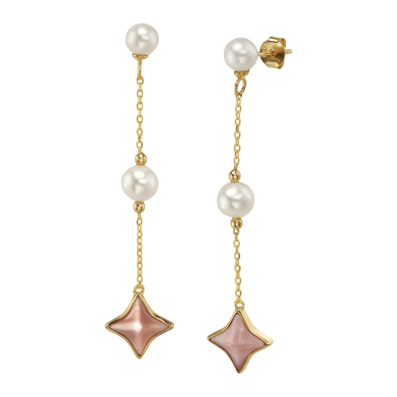 White Freshwater Pearl Anika Earrings