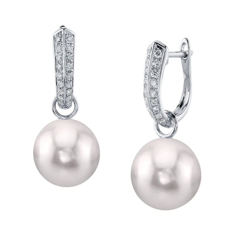14K Gold Akoya Pearl & Diamond Charlie Earrings