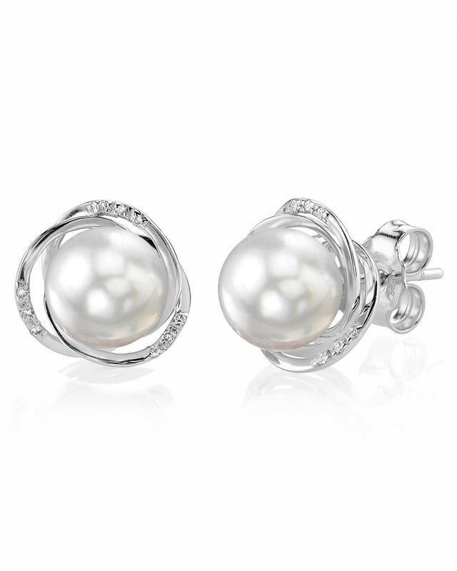 White South Sea Pearl and Diamond Lexi Earrings