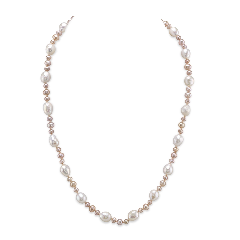 3-8mm Freshwater Multicolor Pearl Necklace - AAA Quality