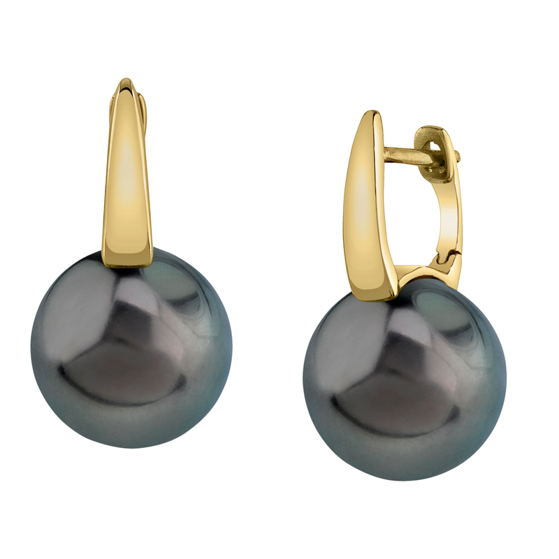 Tahitian South Sea Pearl Huggie Emily Earrings