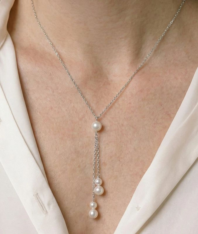 Freshwater Pearl Tincup Selena Necklace Pendant - Secondary Image