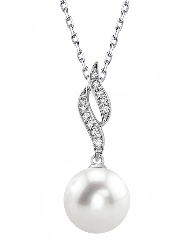 Freshwater Pearl & Diamond Suzanna Pendant