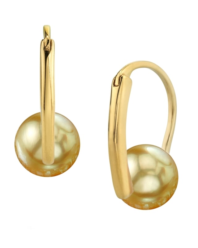 Golden South Sea Pearl Heather Earrings