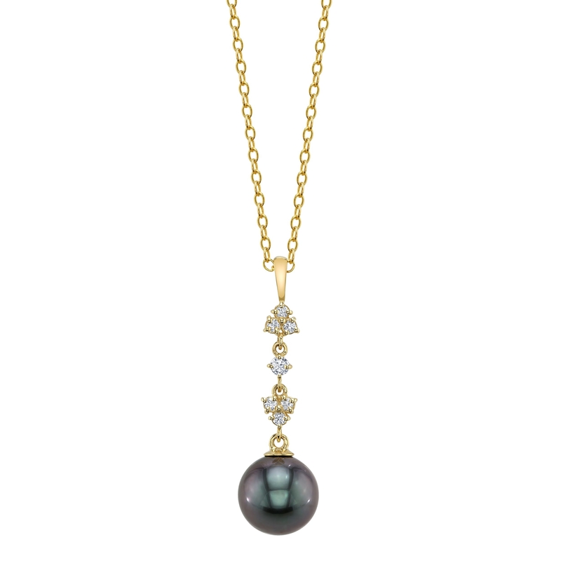 Tahitian South Sea Pearl & Lab Grown Diamond Georgia Pendant