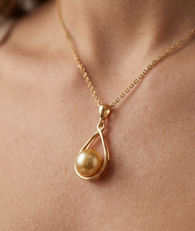Golden South Sea Pearl Jess Pendant - Secondary Image