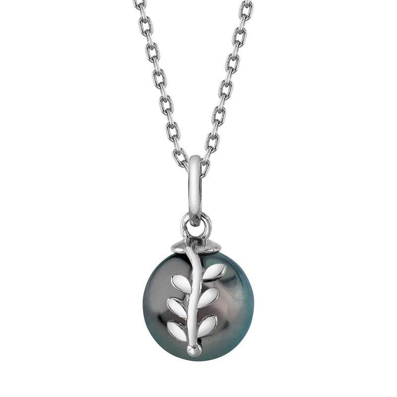 Tahitian South Sea Pearl & Jayne Leaf Pendant