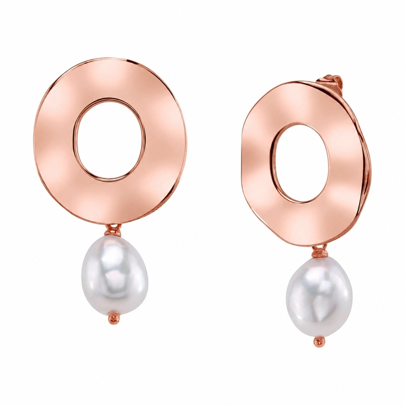 White Freshwater Baroque Pearl Mabel Earrings