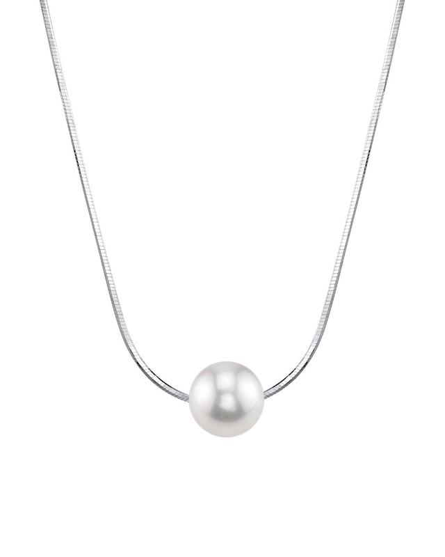 Pearl Moments - 9mm Freshwater Pearl Silver Adjustable Chain Necklace