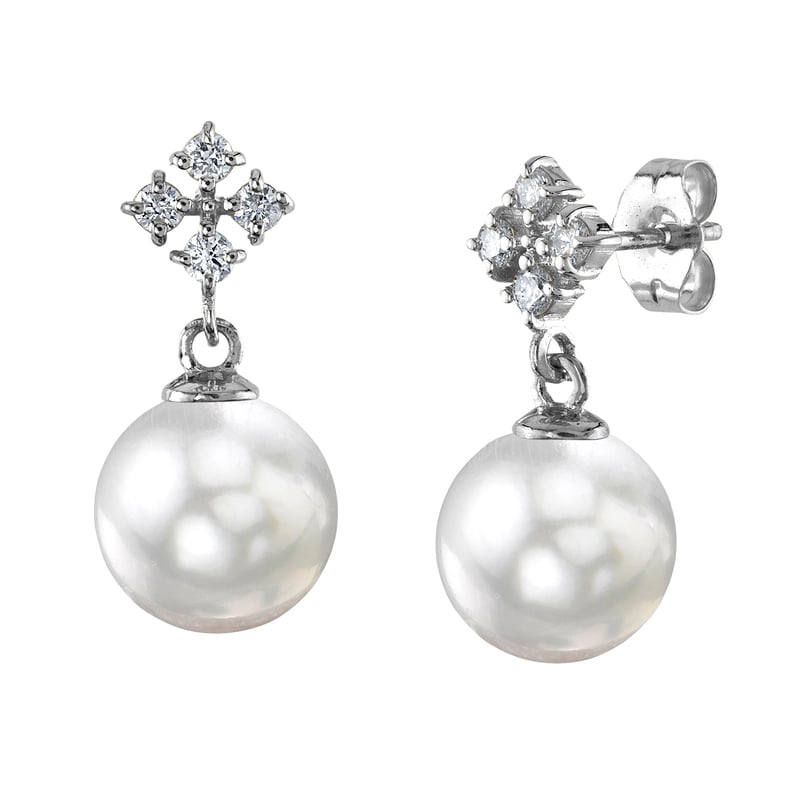 South Sea Pearl & Diamond Millie Earrings