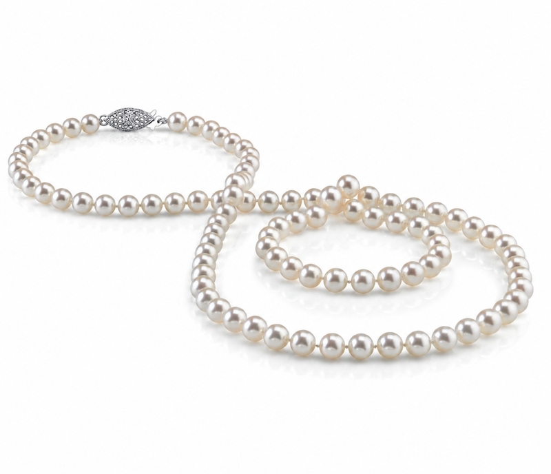 7.0-7.5mm Opera Length Freshwater Pearl Necklace - AAA Quality