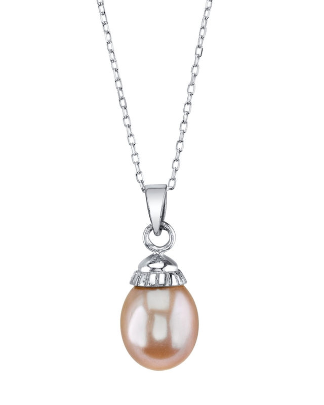 14K Gold Pink Freshwater Cultured Pearl Devon Pendant