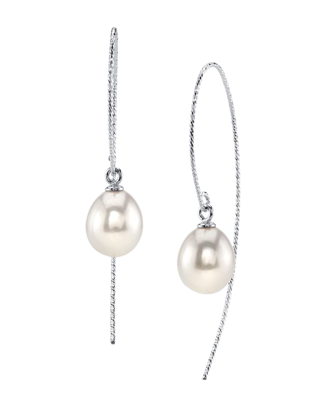 Triple White Freshwater Pearl Bonnie Earrings