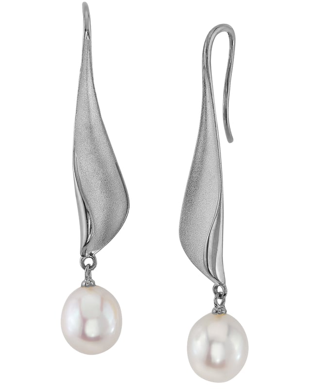 White Freshwater Baroque Pearl Margiela Earrings