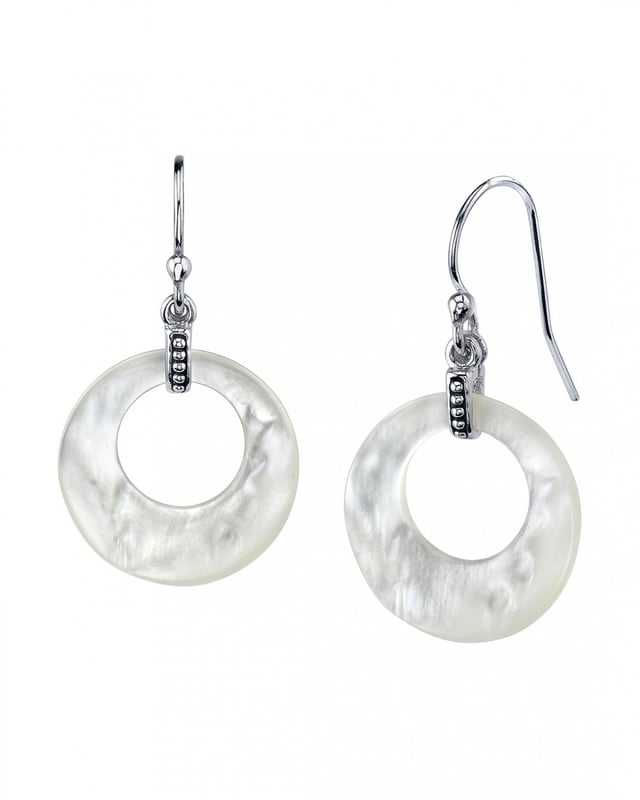 Mother of Pearl Crescent Earrings