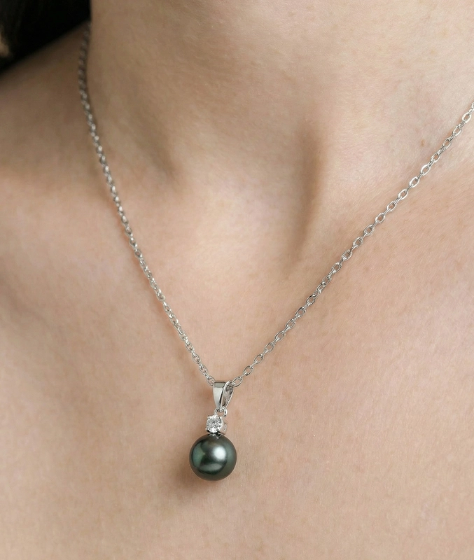 Tahitian South Sea Pearl & Diamond Michelle Jewelry Set - Secondary Image