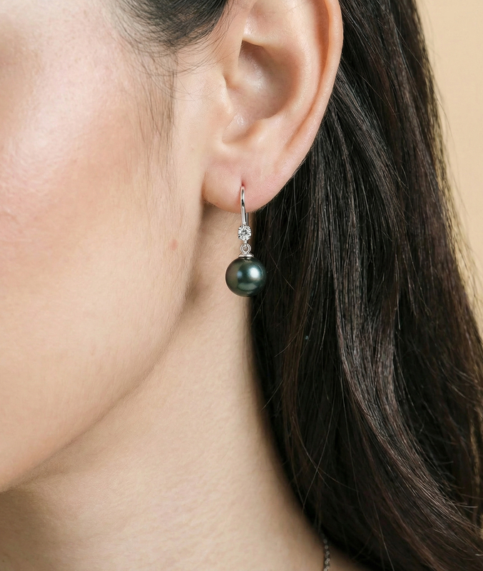 Tahitian South Sea Pearl & Diamond Michelle Jewelry Set - Third Image