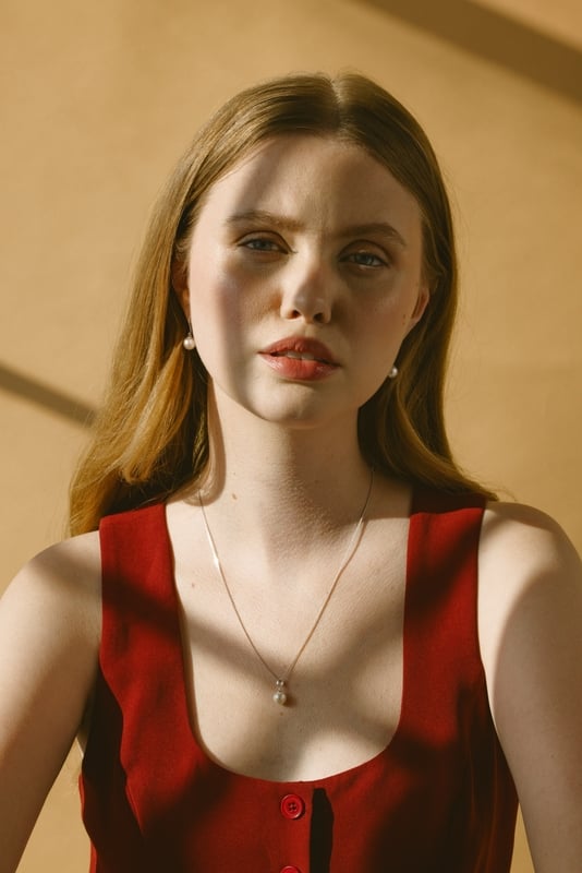 White Freshwater Pearl Sydney Pendant - Secondary Image