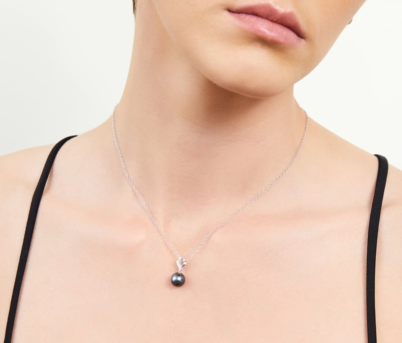 Tahitian South Sea Pearl & Diamond Melissa Pendant - Model Image