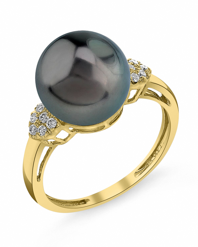 Tahitian South Sea Pearl & Diamond Shelby Ring - Third Image