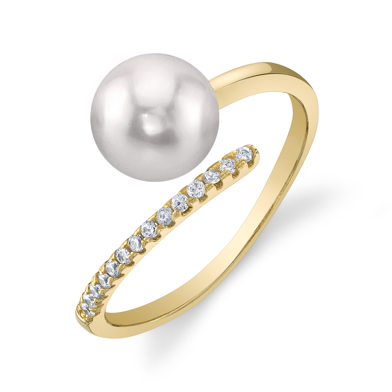 Akoya Pearl & Diamond Valentina Ring