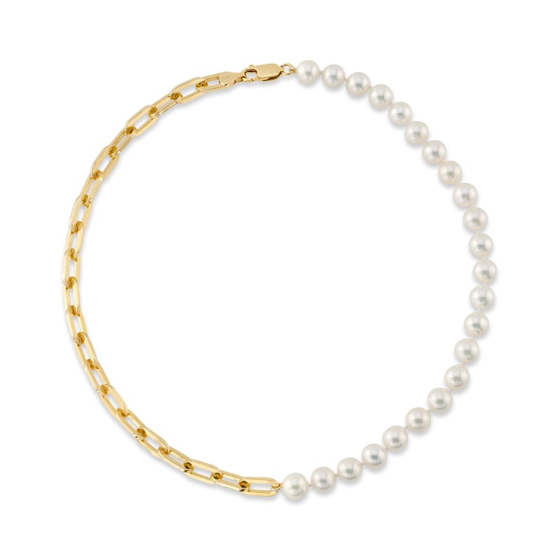 By Anthropologie Half Pearl Necklace | The Summit at Fritz Farm