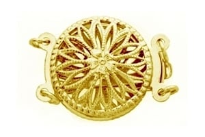 Double Circle Clasp   14K Yellow Gold