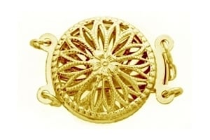 Double Circle Clasp  14K Yellow Gold
