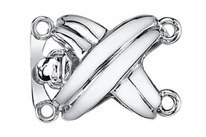 Double Infinity Clasp   14K White Gold