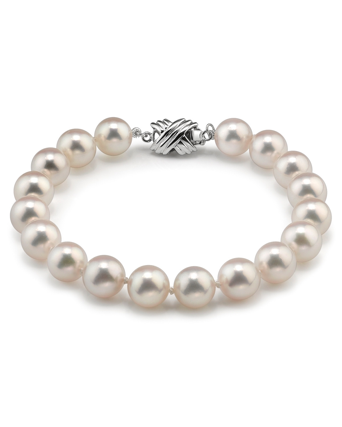 6.0-6.5mm Hanadama Akoya White Pearl Bracelet