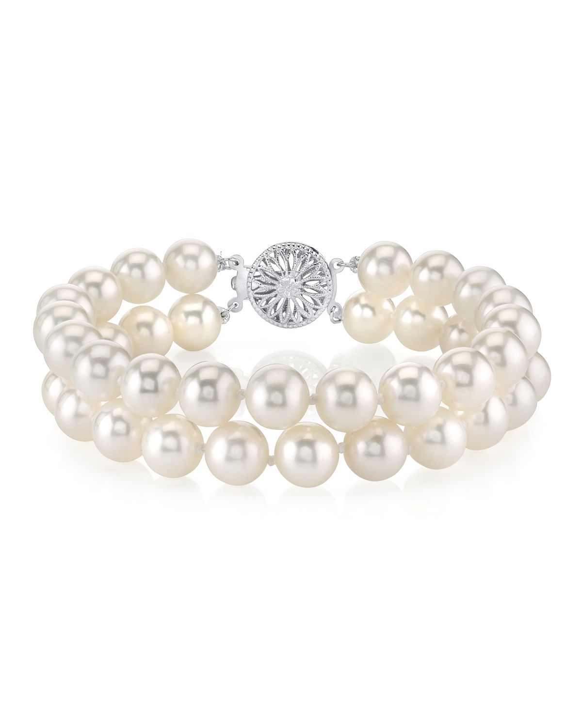 White Freshwater Double Pearl Bracelet White Freshwater Double Pearl Bracelet