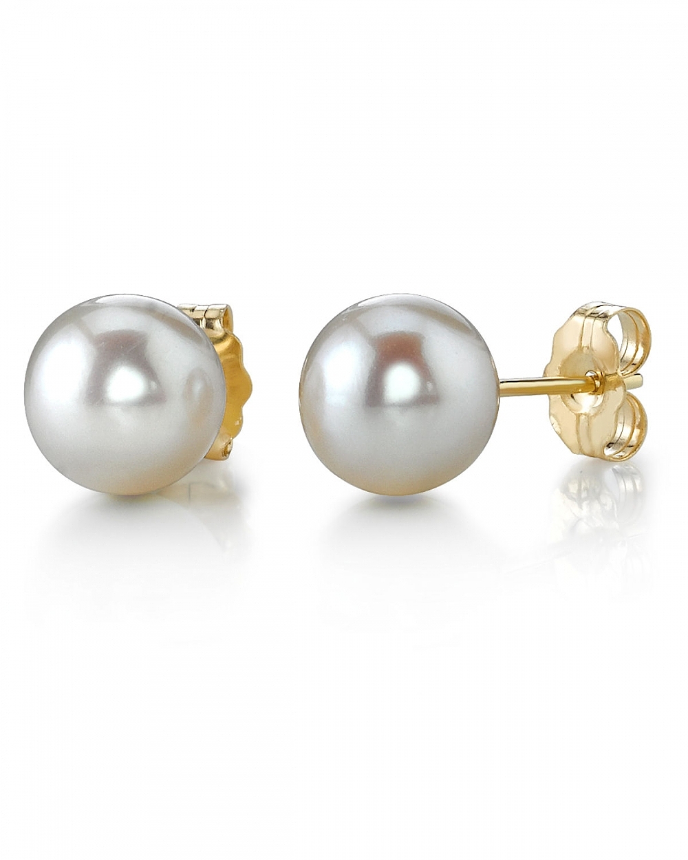 white akoya pearl stud earrings