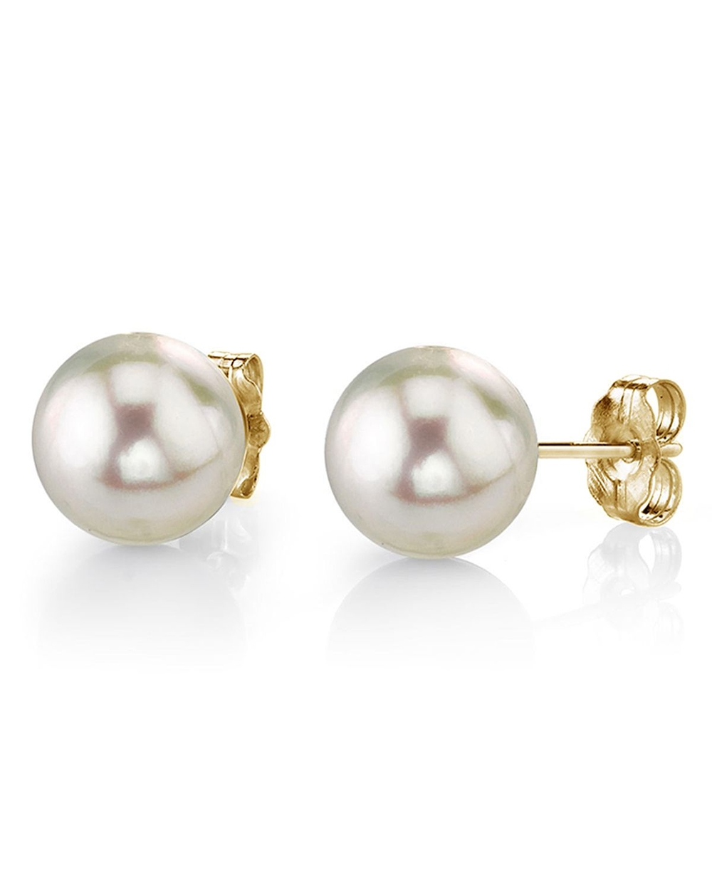 9 0 5mm White Akoya Pearl Stud Earrings 9 0 5mm White Akoya Pearl Stud Earrings
