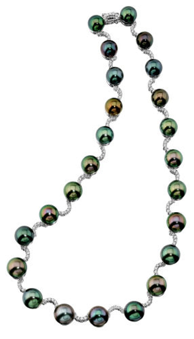 Ultimate Tahitian Pearl & Diamond Necklace - AAAA Quality | eBay