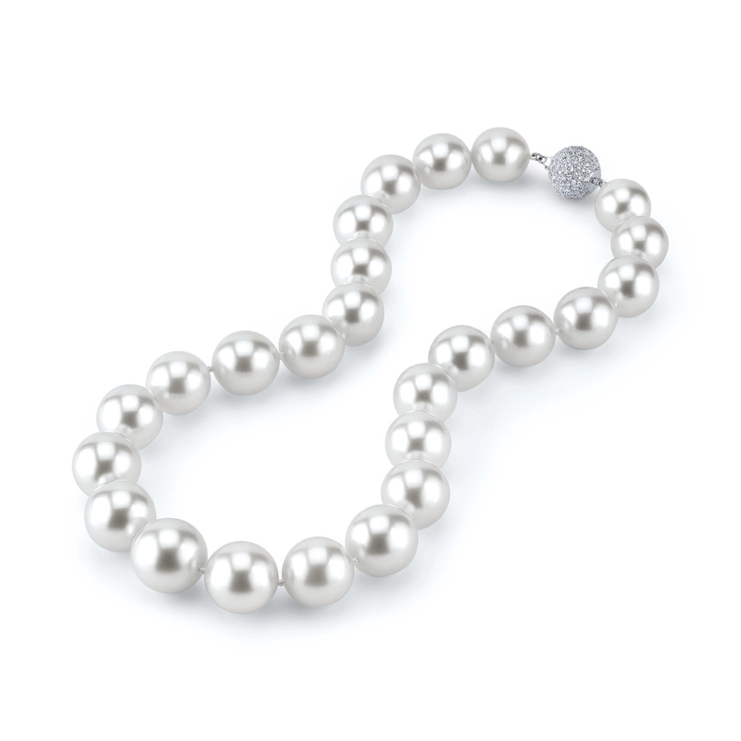 15-16.2mm White South Sea Pearl Necklace - AAAA Quality