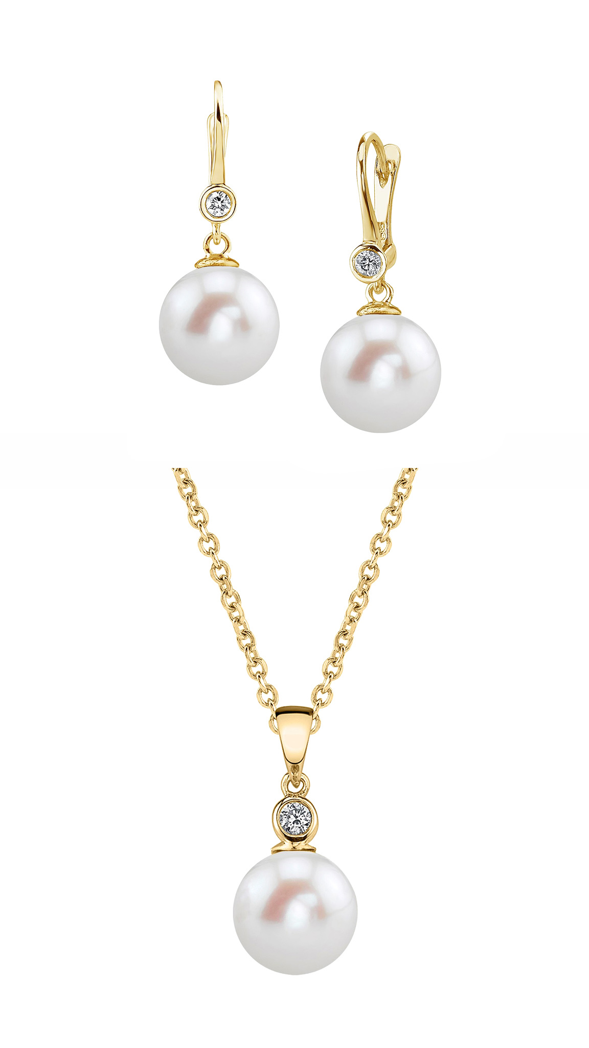 Freshwater Pearl & Diamond Michelle Jewelry Set