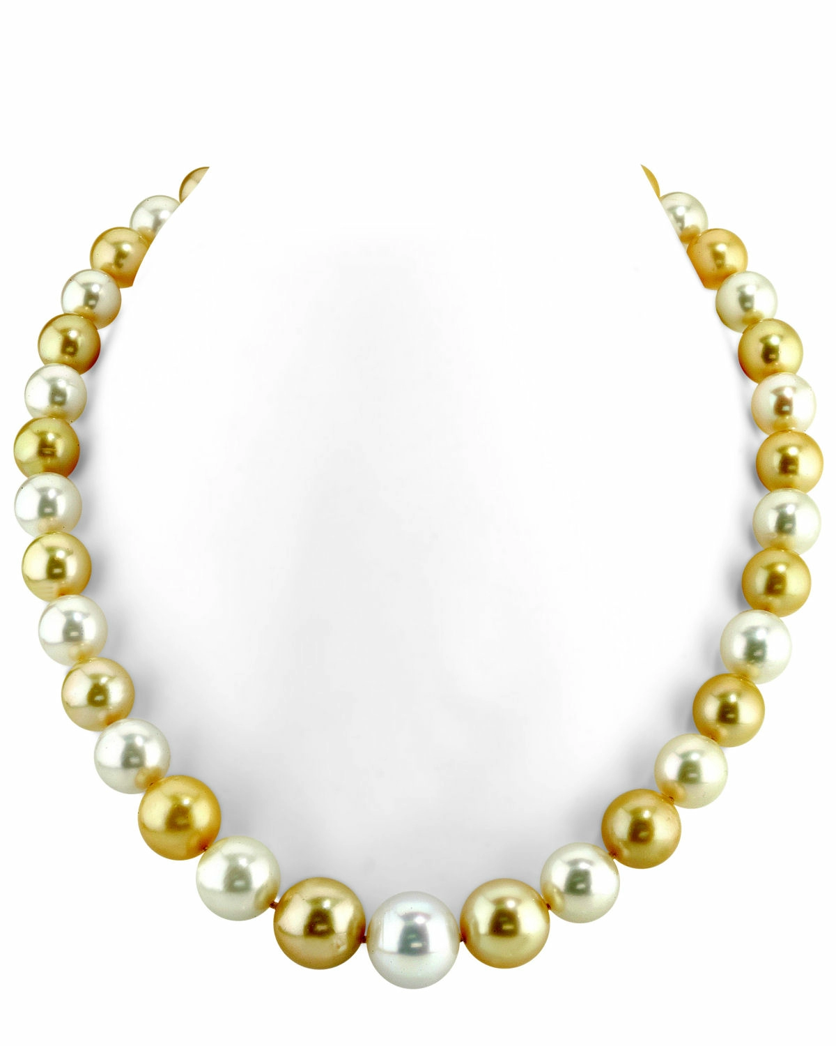 13-14.3mm South Sea Multicolor Pearl Necklace - AAAA Quality