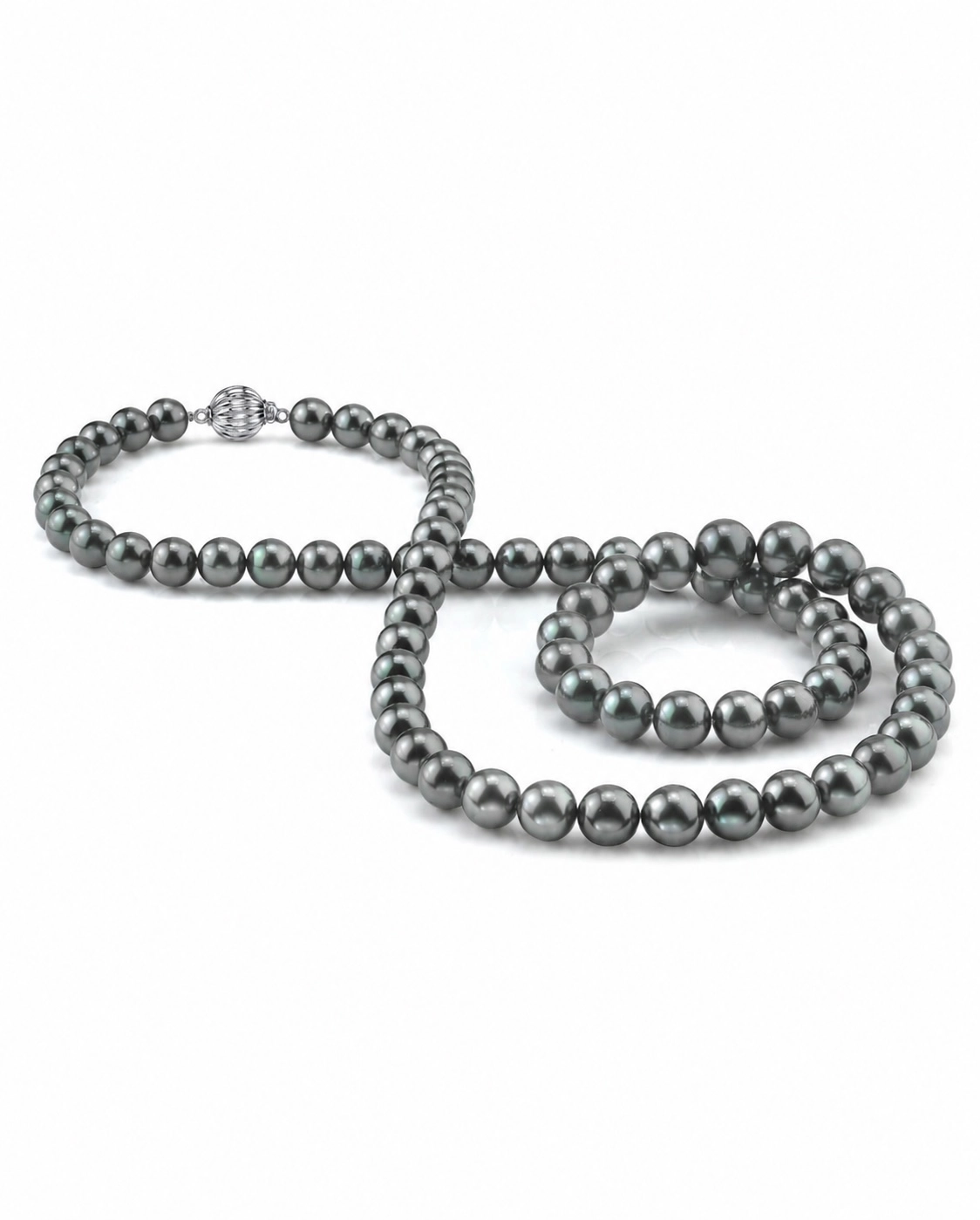 Opera Length 10-11mm Gray Tahitian South Sea Pearl Necklace - AAAA Quality