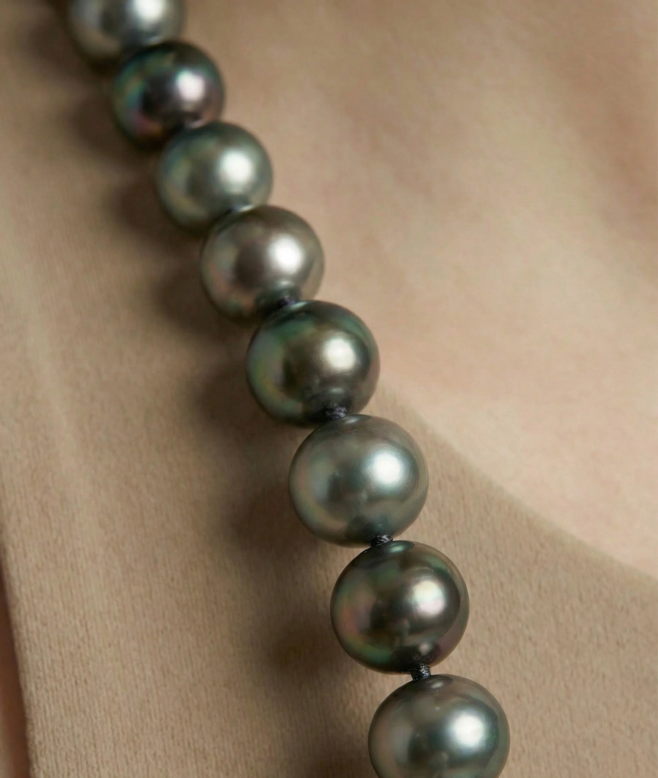 Opera Length 10-11mm Tahitian South Sea Pearl Necklace - AAAA Quality