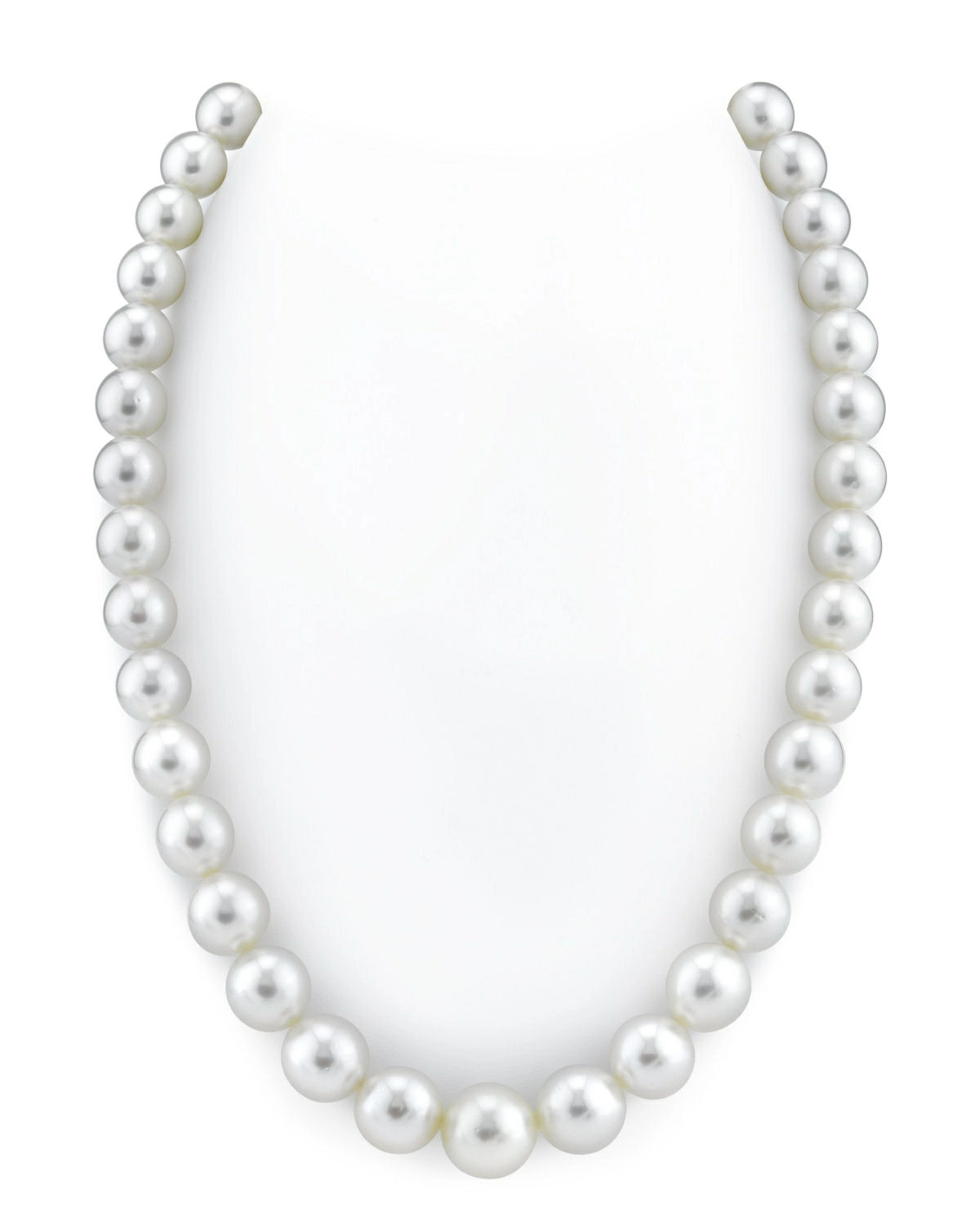 10-12.6mm White Round South Sea Pearl Necklace - GIA Certified