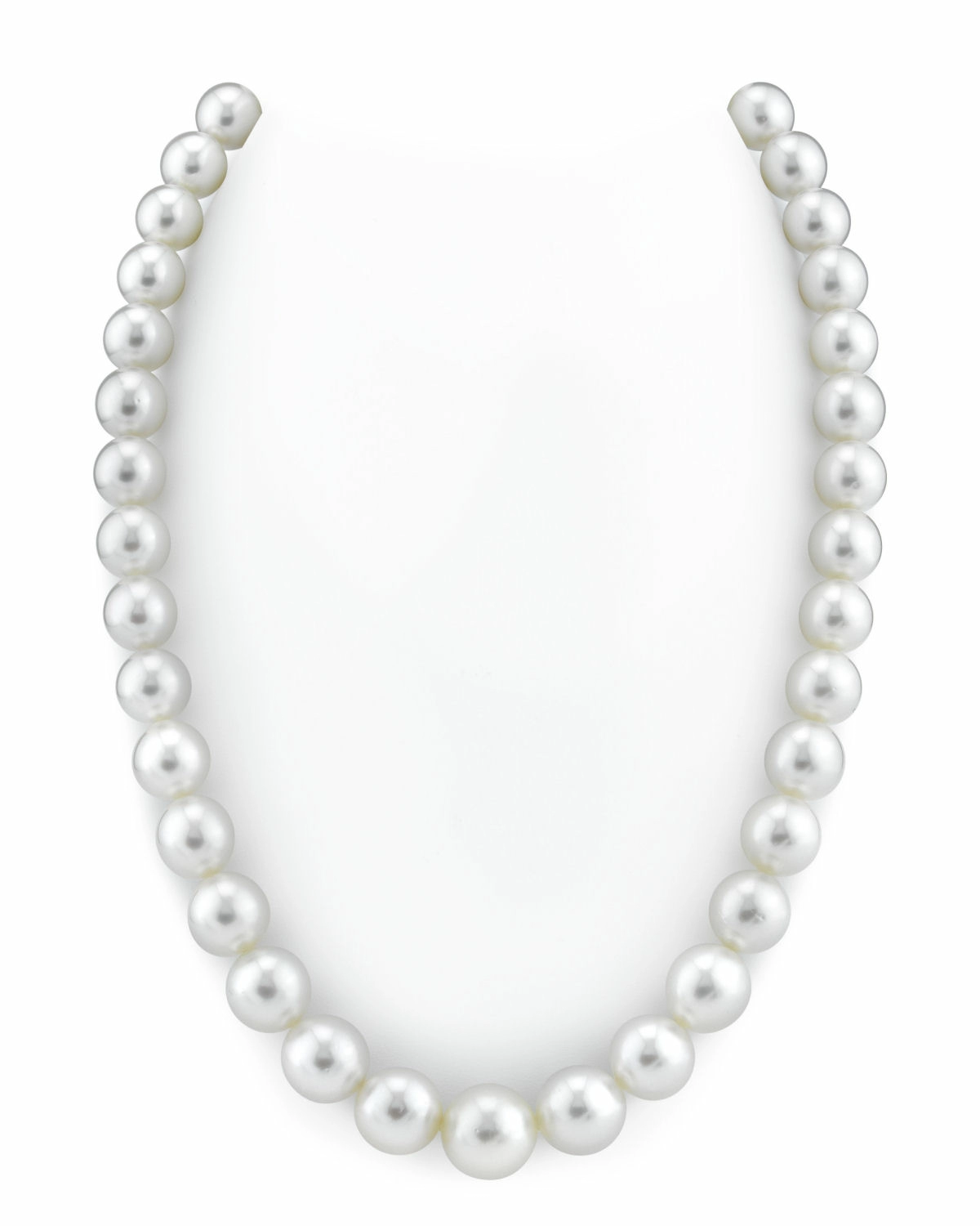 10-12mm White South Sea Round Pearl Necklace - AAA Quality
