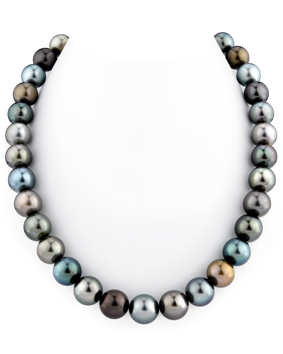 thumbnail image 2 of Rare 11-12mm Natural Tahitian Black Pearl Necklace 14K Yellow Gold, 14-36 Inches 2 of 4