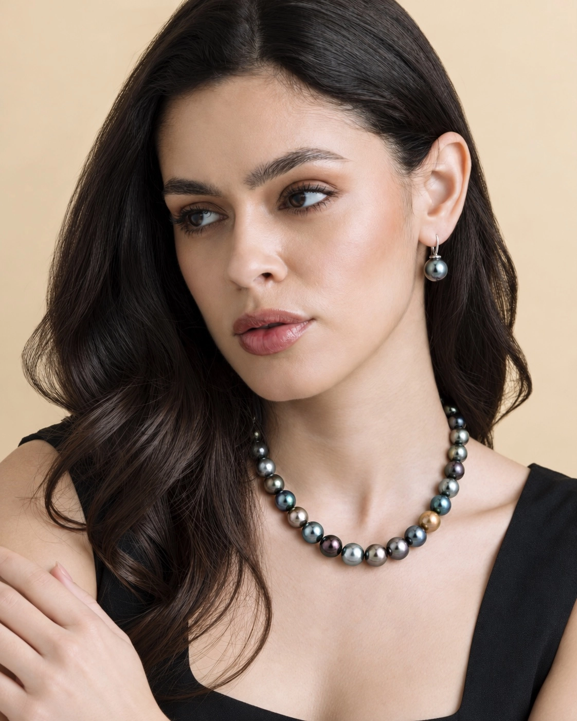 11-12mm Tahitian South Sea Multicolor Pearl Necklace