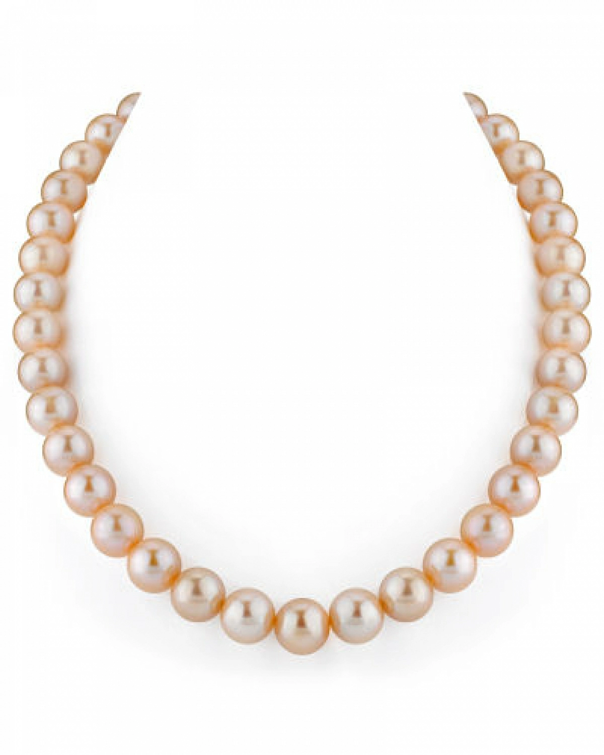 10.5-11.5mm Peach Freshwater Pearl Necklace- AAAA Quality
