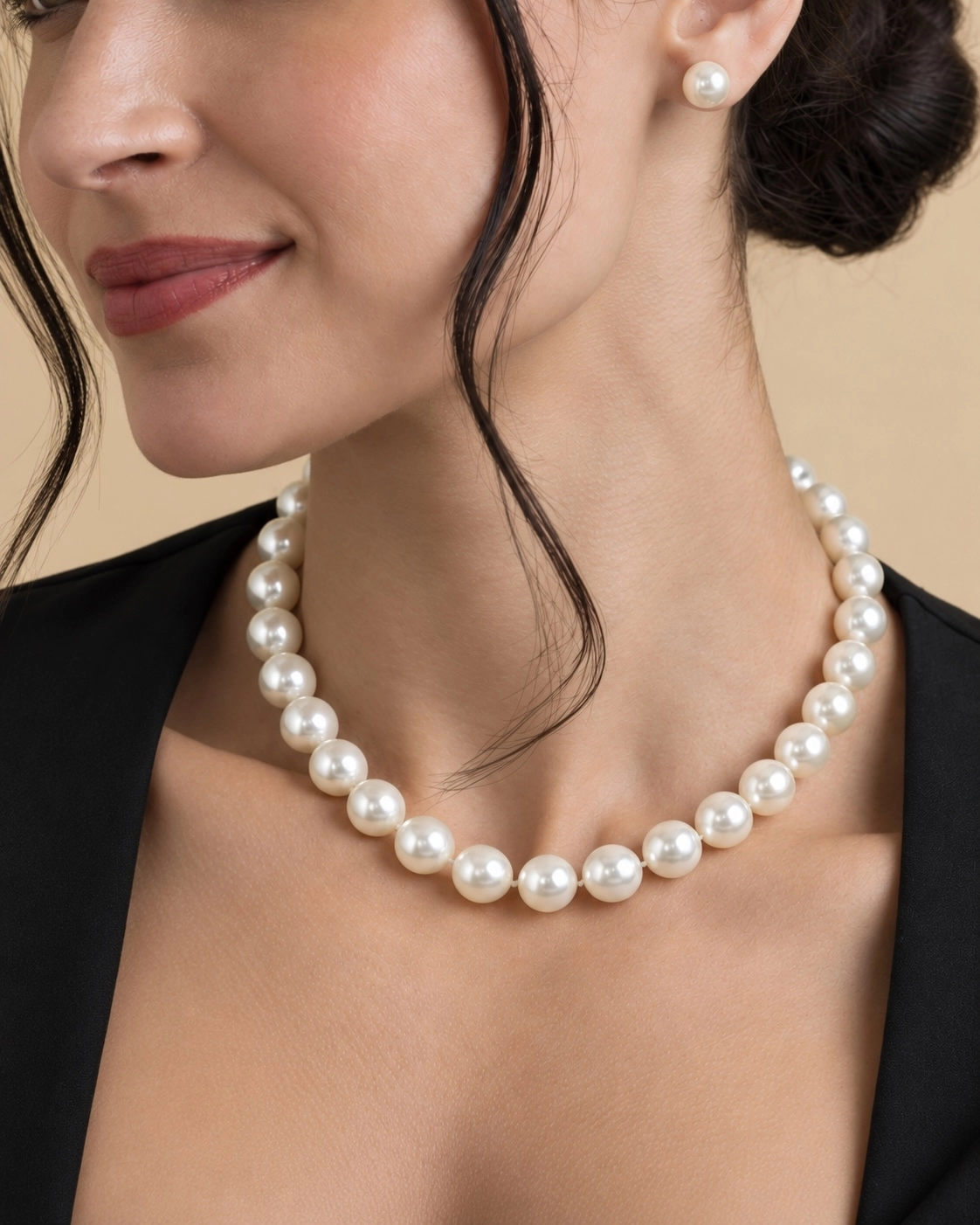 11.5-12.5mm White Freshwater Pearl Necklace - AAA Quality
